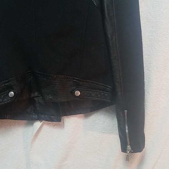 ODYN Black Faux Leather Jacket Coat ODYNJack01 - Picture 7 of 8